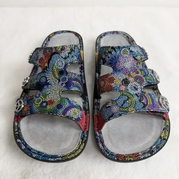 Alegria Venice Hippie Sandals Rainbow Peace Sign Women’s 39 / US 9 - Picture 5 of 9